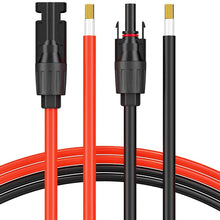BougeRV 10 Feet 10AWG Solar Extension Cable with Female and Male Connector Solar Panel Adaptor Kit Tool (10FT Red + 10FT Black)