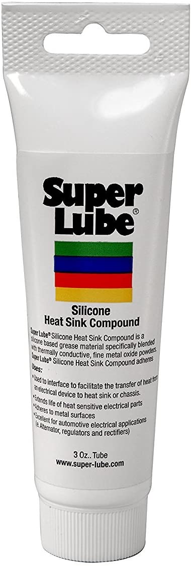 Super Lube 98003 Silicone Heat Sink, 3 oz Tube, White