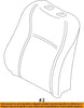 TOYOTA Genuine 71552-0D410 Seat Back Pad