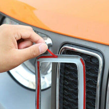 RT-TCZ Carbon Fiber Front Grill Grille Inserts for Jeep Renegade 2019 2020 ABS Grill Guard Cover Trim (7PCs)
