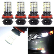 cciyu White 6000k H11 H8 H16 LED Bulbs 144SMD LED Bulbs with Projector Replacement for Fog Light,4Pack