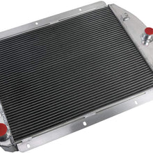 CoolingSky 4 Row All Aluminum Radiator for 1941-1946 Chevy Pickup Truck V8 Small Block Engine