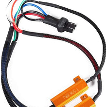 FOORDAY 50W 8ohm 7443 Double Resistors Led Load Resistors Connector for Turn Signal Bulb & DRL Error Free LED Canbus Decoder (2 Pcs)