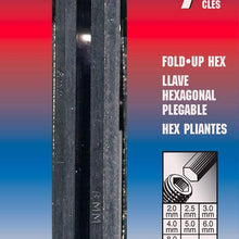EKLIND 21172 Classic Steel Handle Fold-up Hex Key allen wrench - 7pc set Metric MM sizes 2-8