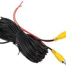 Car Bus Trailer Truck RCA Reverse Rear View Parking Camera Video Cable with Detection Wire Reverse Trigger Cord for GPS Navigation (12 Meters/40FT)