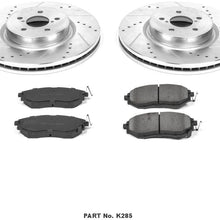 Power Stop K285 Front Brake Kit with Drilled/Slotted Brake Rotors and Z23 Evolution Ceramic Brake Pads