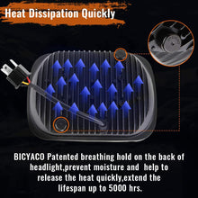 BICYACO DOT 110W 5x7 Inch Led Headlights 7x6 Inch Hi/Low Led Sealed Beam Headlamp for Jeep Wrangler YJ Cherokee XJ H4 Plug H6054 Headlights H5054 6054 6052 Toyota Pickup（Chrome）