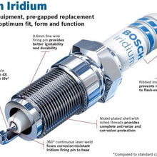 Bosch FR7NI33 Iridium Spark Plug, Up to 4X Longer Life (Pack of 10)
