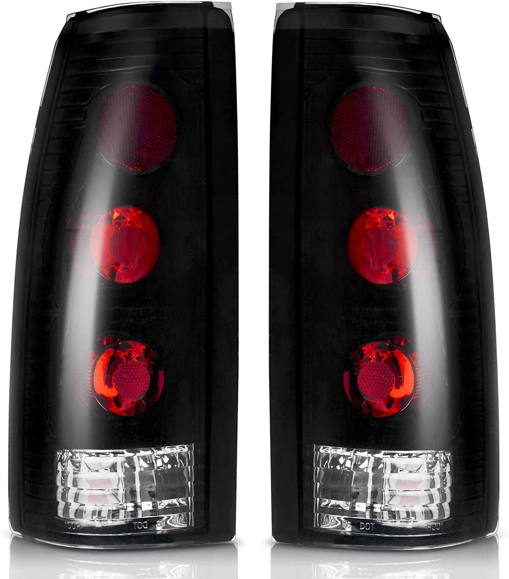 Taillights Compatible with Chevy Blazer 1992-1994, Chevrolet Suburban Tahoe 1992-1999, GMC Suburban Yukon C/K Pickup 1988-2000, Cadillac Escalade 1999-2000 Smoke (FITS BARN DOOR & LIFT GATE ONLY)