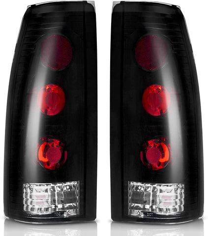 Taillights Compatible with Chevy Blazer 1992-1994, Chevrolet Suburban Tahoe 1992-1999, GMC Suburban Yukon C/K Pickup 1988-2000, Cadillac Escalade 1999-2000 Smoke (FITS BARN DOOR & LIFT GATE ONLY)