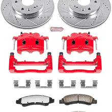 Power Stop KC2069-36 Z36 Truck & Tow Front Caliper Kit-Drilled/Slotted Brake Rotors, Carbon-Fiber Ceramic Brake Pads, Calipers