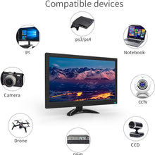 13.3 Inch Portable Monitor KENOWA HD Computer Display 1366X768 with HDMI VGA Video Input Interface for PS4 Mini PC Laptop Raspberry Pi CCTV Camera CCD External Secondary Display