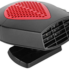 Dingln 24V Car Vehicle Portable Heating Fan Heater Defroster Demister Practical Accessory(Gray Black)