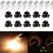 TUPARTS Warm White T10 194 Halogen Light Bulbs for Instrument Panel Gauge Lights with Sockets,10Pcs