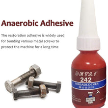 Qiya Anaerobic Threadlocker Anaerobic Thread Sealant Leak Proof Anaerobic Adhesive with Higher Oil Resistance for Bonding Various Metal Screws, 10g