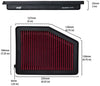 Upgr8 U8701-1310 Hd PRO OEM Replacement High Performance Dry Drop-in Panel Air Filter Red