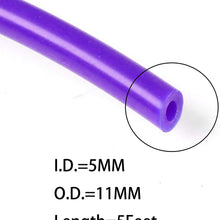 BLACKHORSE-RACING Silicone Vacuum Hose Tube High Performance Pipe 5 Feet, OD (11mm), ID 3/16" (5mm),Purple