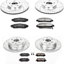 Power Stop K5369 Front and Rear Z23 Evolution Brake Kit with Drilled/Slotted Rotors and Ceramic Brake Pads