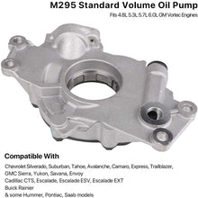 Standard Volume Oil Pump Replacement - Compatible with 4.8L 5.3L 6.0L Chevy Silverado, Suburban, Tahoe, Trailblazer, GMC Sierra, Yukon, Cadillac Escalade - Replace M295 12696357 12586665