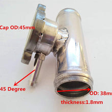 38mm 1-1/2" Full Aluminum In Line Radiator Hose Connector Filler Neck + Cap