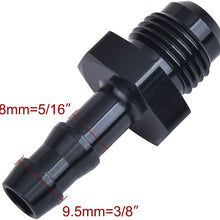 EVIL ENERGY 6AN Male to 5/16" Straight Push Hose Barb Fittings Adapter EFI Fitting Aluminum
