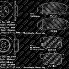 Max Brakes Front & Rear Performance Brake Kit [ Premium Slotted Drilled Rotors + Ceramic Pads ] KT005833 | Fits: 1999 99 2000 00 2001 01 2002 02 2003 03 Acura TL; Incl. Type S Models