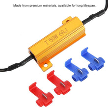 Aramox Car LED Decoder, 2 Pcs 50W 6Ω Load Resistors LED Headlight Error Free Canceller Decoder