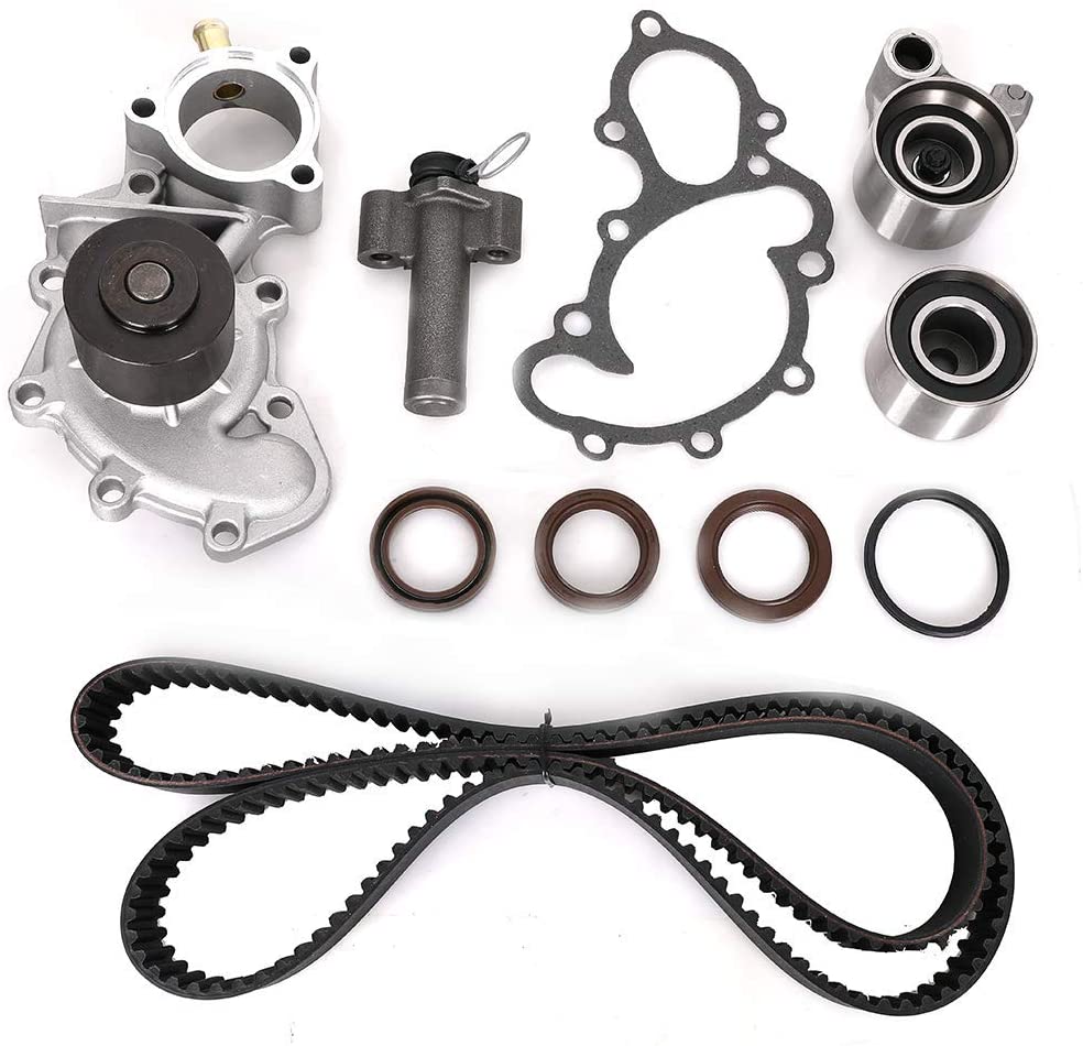 Engine Timing Belt Kit with Water Pump, Fit for 3.4L V6 Toyota 4Runner, T100, Tacoma, Tundra with 5VZFE Engine, Replace TKT-025 TKT-007 TCKWP271