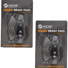 NICHE Rear Left/Right Brake Pad Set For Yamaha 2HC-25806-00-00 Semi-Metallic 2 Pack