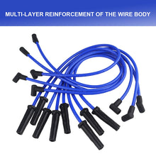 JDMON Compatible with High Performance Spark Plug Ignition Wire Set Ford 332 351C 351M 352 360 361 370 390 400 427 428 429 460 514 BBF Blue 9.0mm