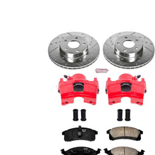 Power Stop KC3156 Z23 Daily Driver Front Caliper Kit-Drilled/Slotted Brake Rotors, Carbon-Fiber Ceramic Brake Pads, Calipers