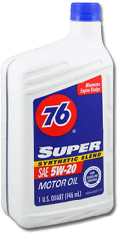 Super Motor (Pack of 12) 76 Oil Synthetic, SAE 5W-20, 1Qt