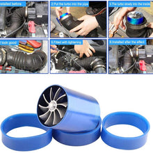 Supercharger Power Air Intake Turbonator Dual Fan Turbine Gas Fuel Saver Turbo
