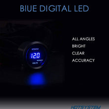 HOTSYSTEM Electronic Voltmeter Voltage Volt Gauge Meter Blue Digital LED 2inches 52mm for Car Vehicle Auto
