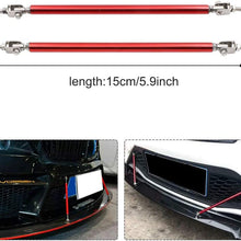 2PCS Adjustable Front Bumper Lip Splitter Strut Rod Tie Support Bars Replacement fit for Universal 150mm 5.91" (Blue)