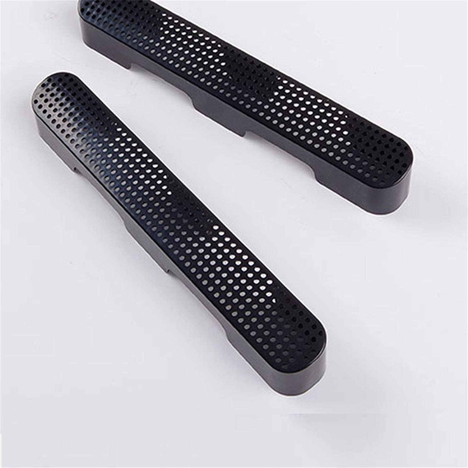 LYSHUI Accessories Car Under Seat AC Heat Air Conditioner Duct Vent Outlet Grille Protective Cover 2PCS/Set, for Audi Q7 Q8 2017 2018 (Black)