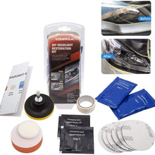 Mookis Headlight Restoration Kit,Heavy Duty Drill Based Headlight Polishing Kit to Remove Yellow Gaze, Sand, Polish,Refine with Uv Protection Coat