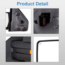 ECCPP Towing Mirrors Tow Mirror Car Mirror Replacement fit for 2007 2008 2009 2010 2011 2012 2013 2014 for Ford F-150 with Turn Signal Light Power Heated Pair Black Housing Mirrors