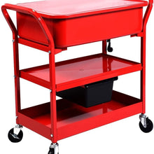 Goplus 20 Gallon Mobile Parts Washer Cart Electric Solvent Pump Cleaner