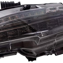Brock Replacement Driver LED Headlight Compatible with 16-19 Civic