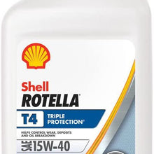 Shell Rotella T4 15W40 Triple Protection Engine Oil (Quart Size)