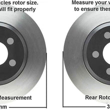 Detroit Axle - STANDARD DUTY 325mm Front and 330mm SOLID REAR Disc Brake Rotors w/Ceramic Pad w/Hardware & Brake Kit Cleaner for 2010-2015 Ford Taurus Excluding SHO Models or Police Package