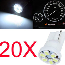 cciyu 194 Extremely Bright LED Bulbs Interior Lights T10-6-3020-SMD Dashboard Gauge Light Speedometer Odometer Tachometer LED light Instrument Panel Light Wedge T10 168 2825 W5W Blue Pack of 20