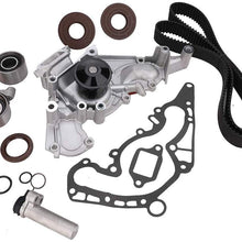 Engine Timing Belt Kit with Water Pump, Fit for Toyota 4Runner Sequoia Tundra & Lexus GS400 LS400 SC400 GS430 LS430 SC430 GS470 LX470 V8 1UZFE 2UZFE 3UZFE Engine, Replace # TKT-021 TKT-001 TCKWP298