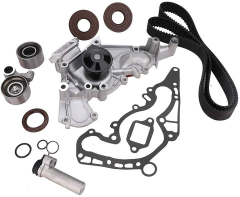 Engine Timing Belt Kit with Water Pump, Fit for Toyota 4Runner Sequoia Tundra & Lexus GS400 LS400 SC400 GS430 LS430 SC430 GS470 LX470 V8 1UZFE 2UZFE 3UZFE Engine, Replace # TKT-021 TKT-001 TCKWP298