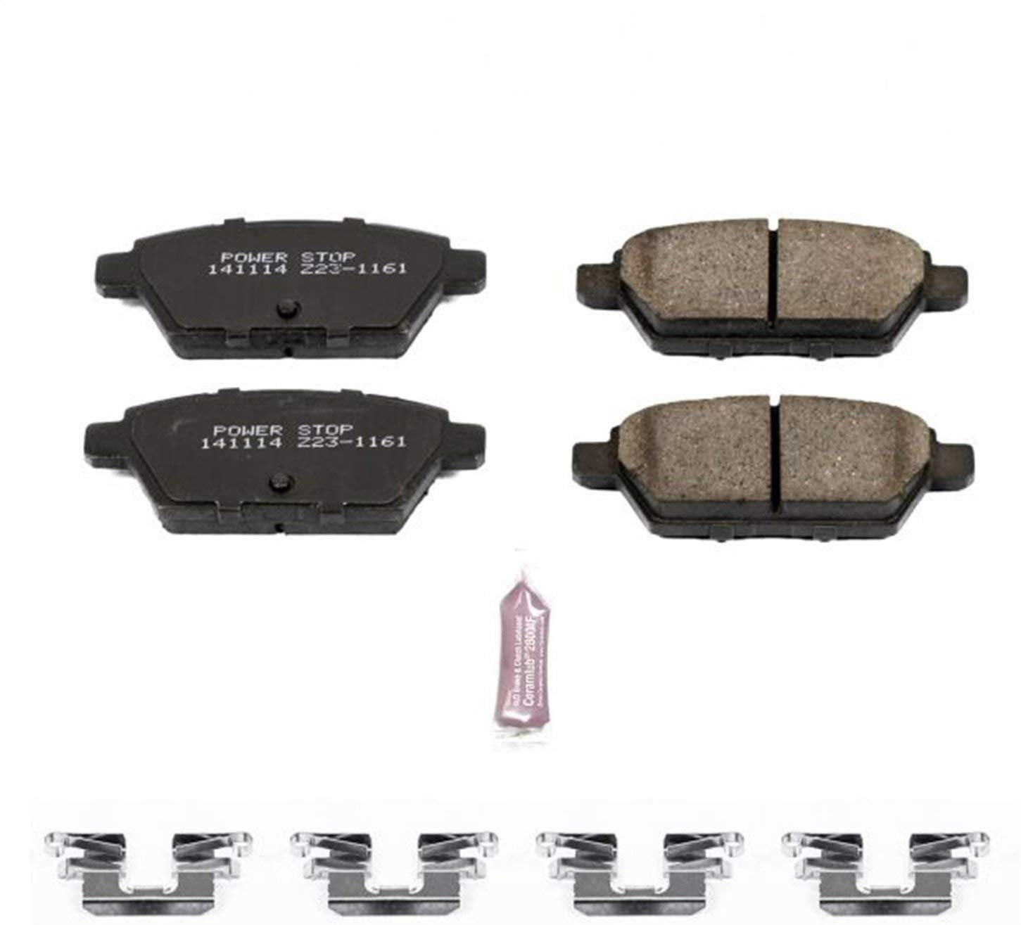 Power Stop Z23-1161, Z23 Evolution Sport Carbon-Fiber Ceramic Rear Brake Pads