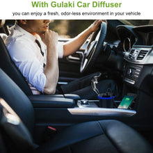 Gulaki Car Diffuser Essential Oils - Multifunction Cool Mist Car Humidifier with 2 USB Port and 1 Car Charger Socket (Black)