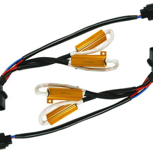 Xotic Tech 2pcs H13 9008 LED Load Resistor Kit HID Relay Harness Decoder CAN-Bus Anti Flicker Hyper Flash Wiring Canceler