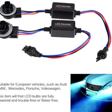 Terisass 2 Pcs 3157 Anti-Flicker Decoder Wiring Error Free Decoder ABS LED Headlight Decoder Device