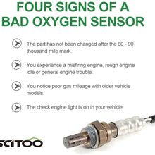 SCITOO Oxygen Sensor Upstream Downstream SG1849 4 Wires Compatible for 2001-2011 Jeep Grand Cherokee, 2002-2012 Jeep Liberty, 2006-2009 Mitsubishi Raider, 2008-2013 Smart Fortwo, 2009-2010 VW Routan